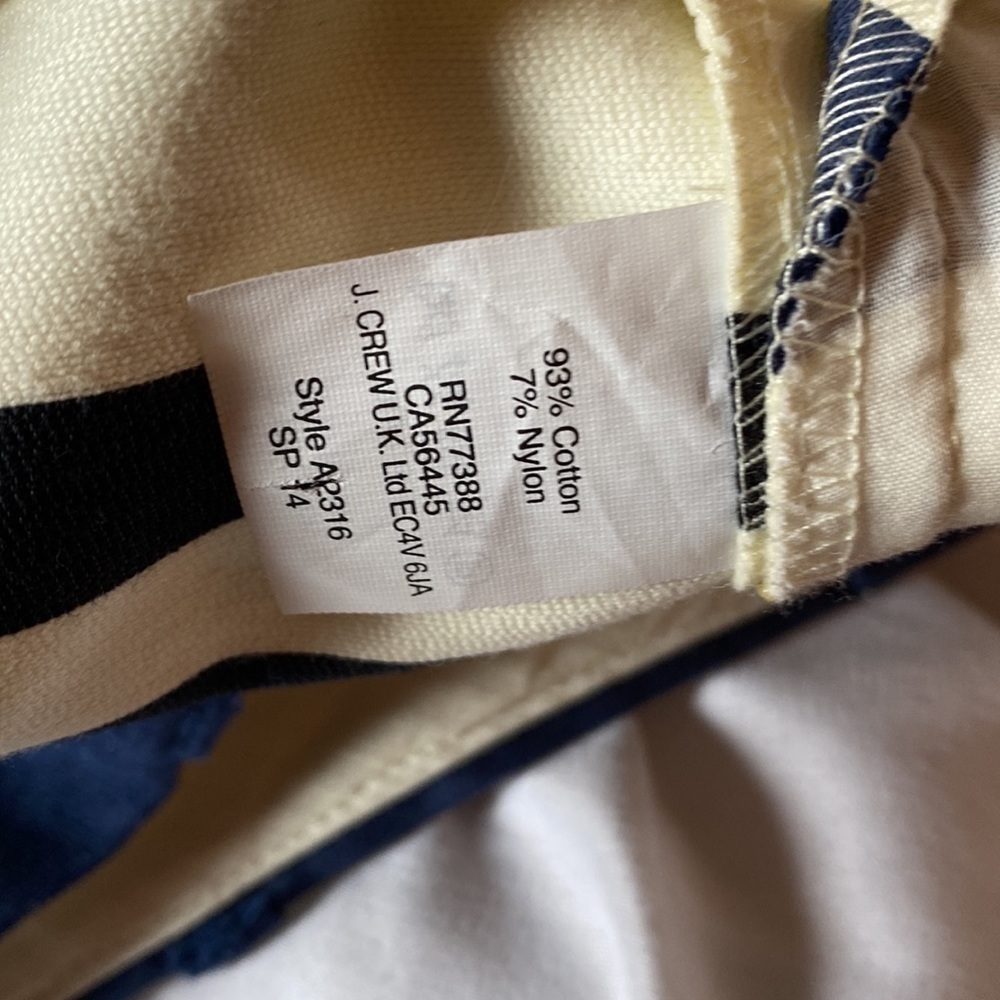 J. Crew cotton stripe cotton blend skirt size 2 - Picture 5 of 6